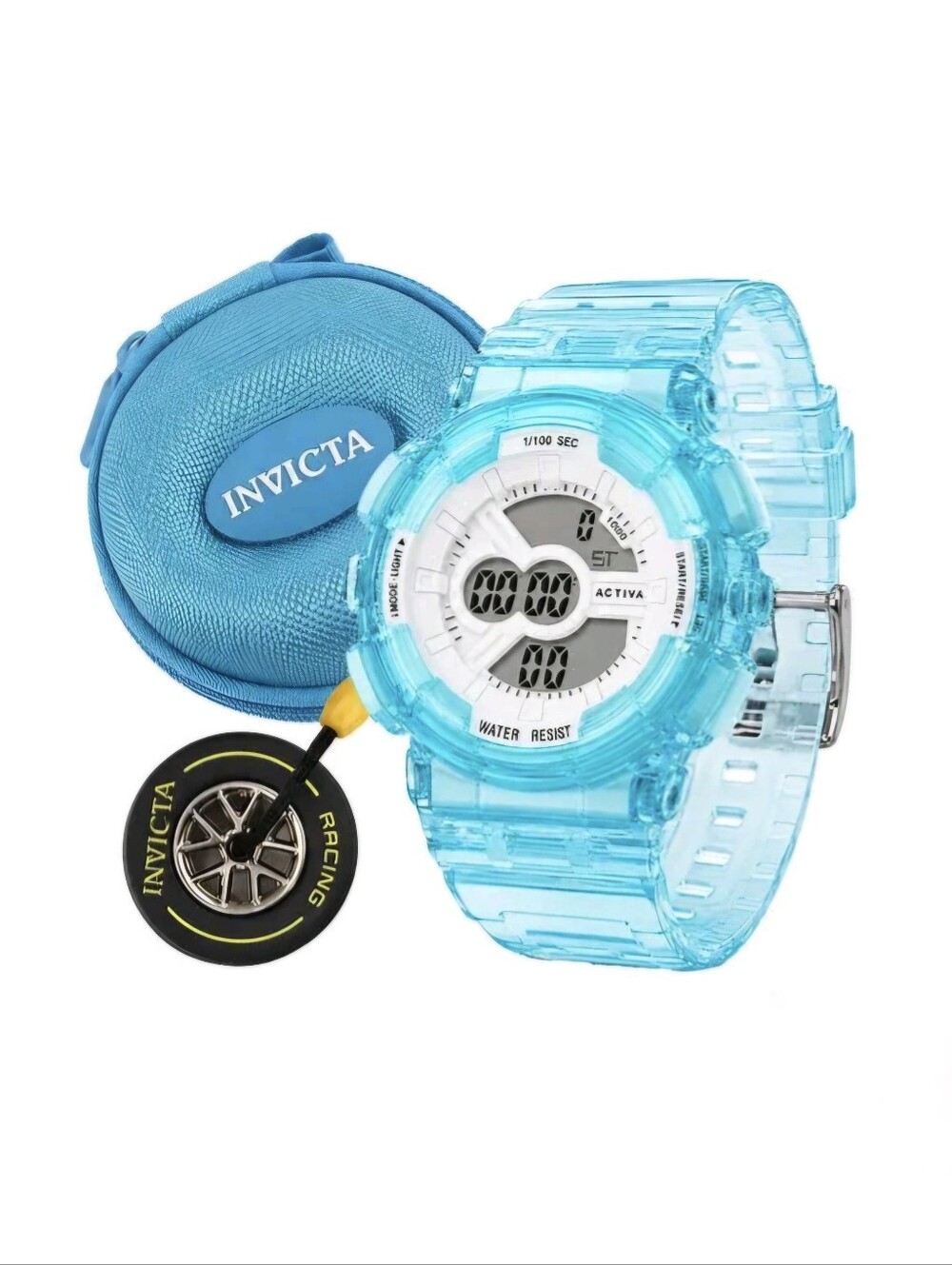 Invicta Activa Neon Shift Limited Edition Digital Unisex Watch 43mm Aqua Blue
